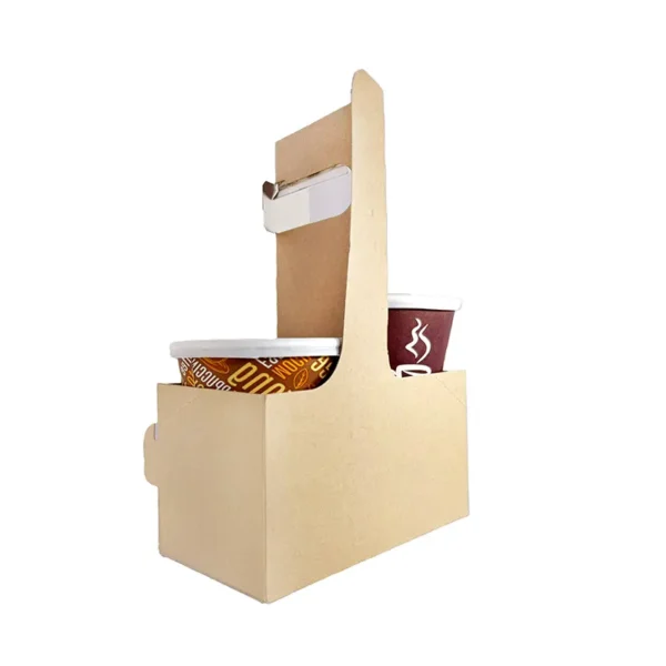 2 Cup Drink Carrier with handle - 250/Case - Image 2