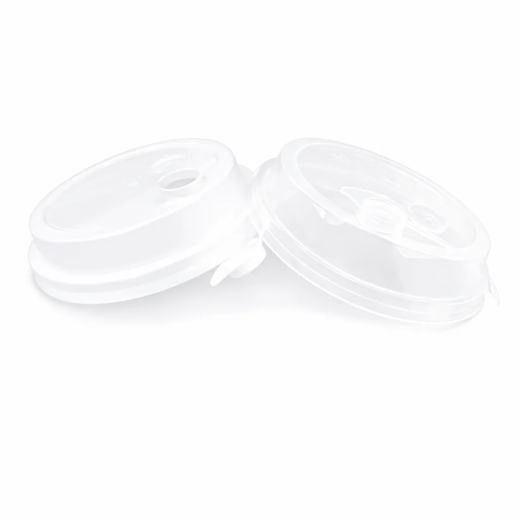 16-32 oz Premium PP Lid Attached Stopper For PP Injection Cup White - 1000/case - Image 3