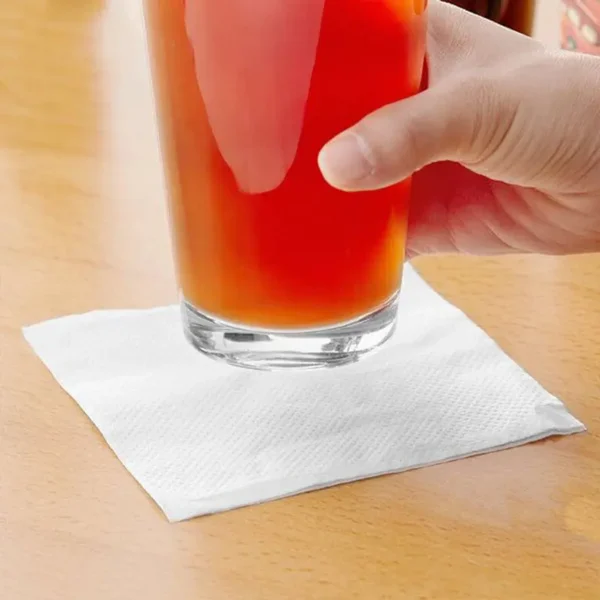 2 Ply White Beverage Cocktail Napkin – 4000/Case - Image 4