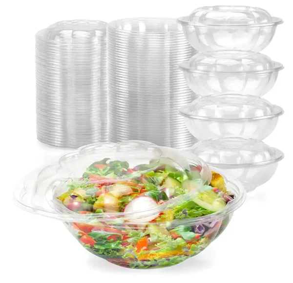 Plastic Salad Bowl with Lid - Image 5