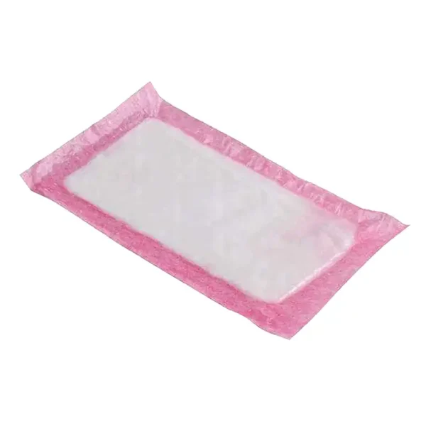 Pink 4" x 7" Absorbent Meat, Fish and Poultry Pad 40 Grams - 2500/Case
