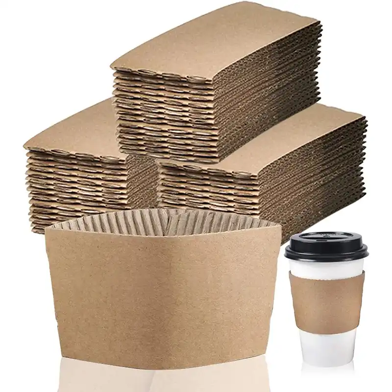 Eco friendly Kraft Coffee Cup Sleeve Jacket Clutch – 10-24 oz. – 1200/Case