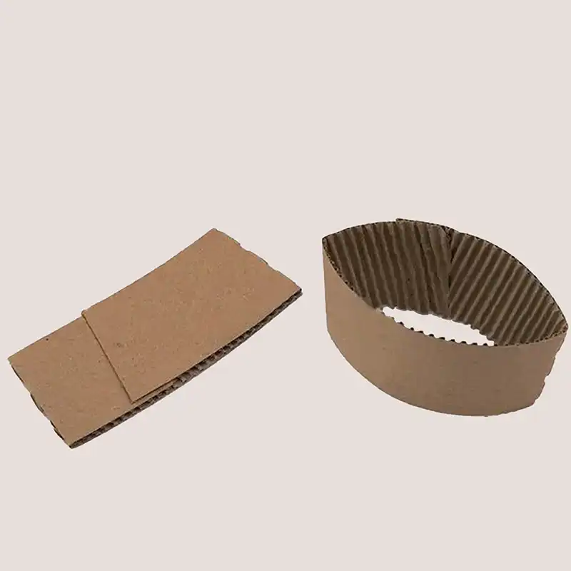 Eco friendly Kraft Coffee Cup Sleeve Jacket Clutch10-24 oz. – 1200/Case - Image 3