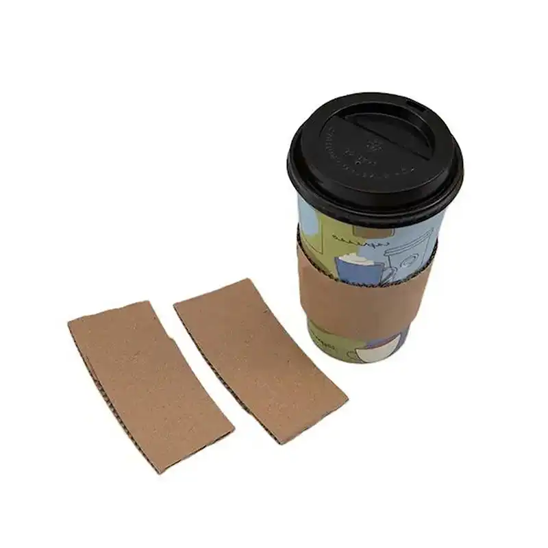 Eco friendly Kraft Coffee Cup Sleeve Jacket Clutch10-24 oz. – 1200/Case - Image 5