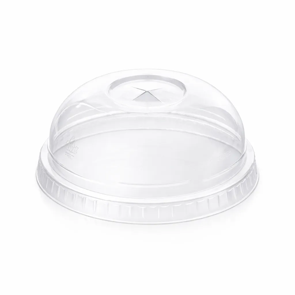 12 oz, 16 oz, 20 oz, 24 oz Clear Dome Lid with 1 Hole – 1000/Case