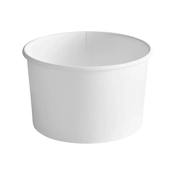 8 oz. White Paper Frozen Yogurt Soup Food Cup-1000/Case - Image 3
