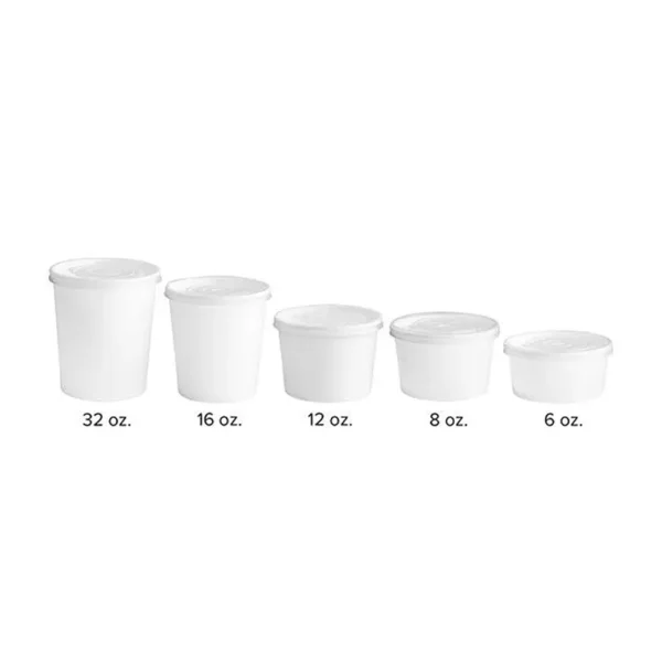 8 oz. White Paper Frozen Yogurt Soup Food Cup-1000/Case - Image 4
