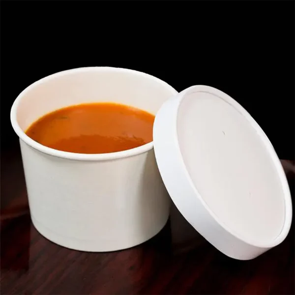 8 oz. White Paper Frozen Yogurt Soup Food Cup-1000/Case - Image 5