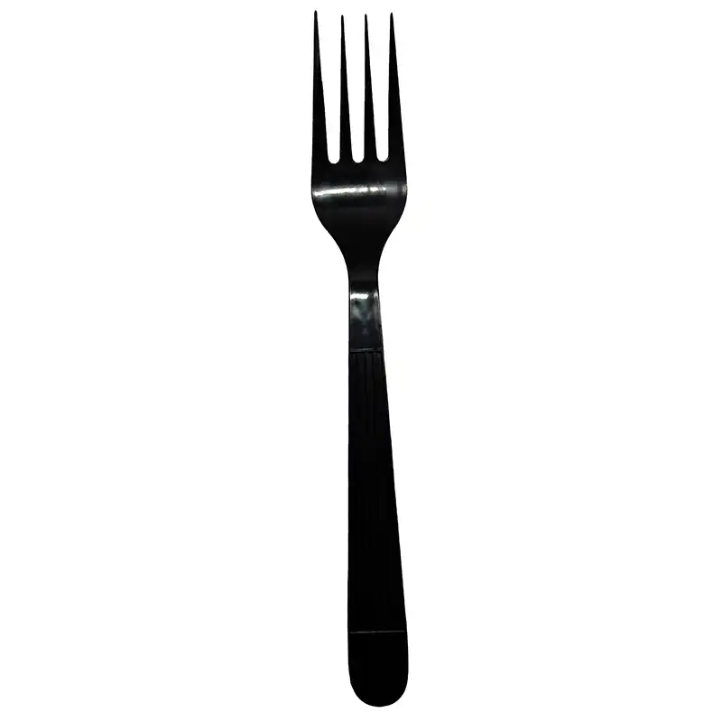 Black Extra Heavy Weight Wrapped Polystyrene Plastic Fork –1000/Case