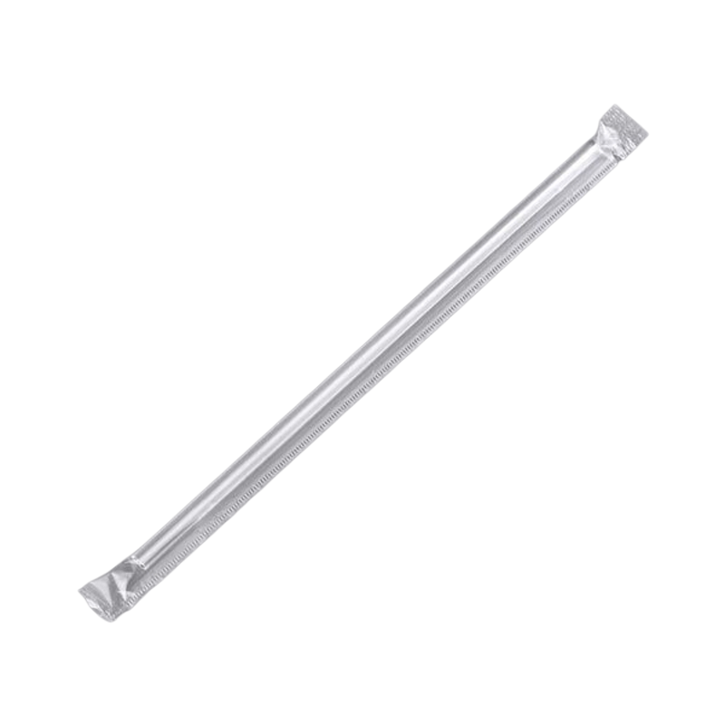 10″ Giant White Wrapped Straw – 2000/Case