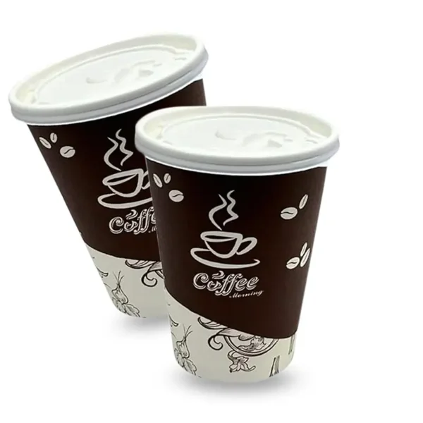 Hot paper cups White Plastic Tab Lid - Image 4