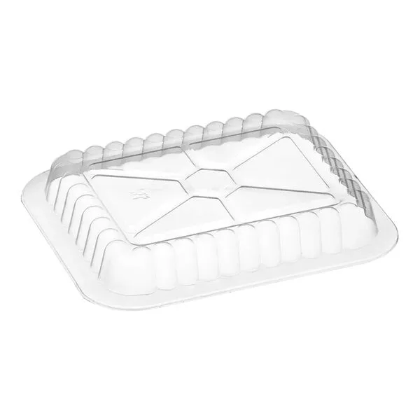 Oblong Clear Plastic Dome Lid for 1 lb. Foil Take-Out Container – 1000/Case