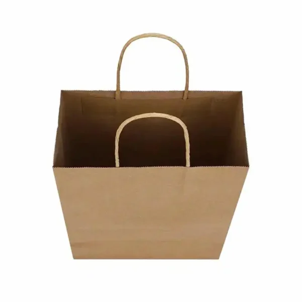 Natural Kraft Paper Customizable Shopping Bag with Handles - Image 6