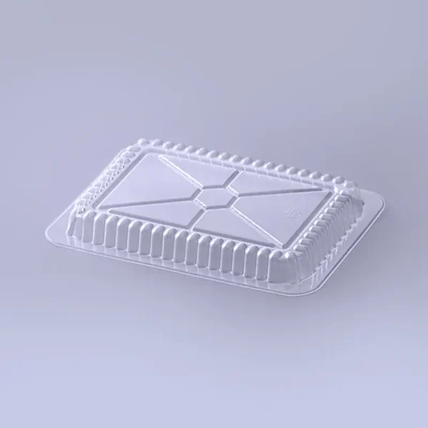 Oblong Clear Plastic Dome Lid for 1 lb. Foil Take-Out Container – 1000Case - Image 2
