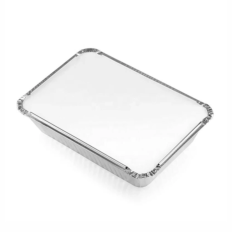 Oblong Foil-Laminated Board Lid for Shallow Foil Take