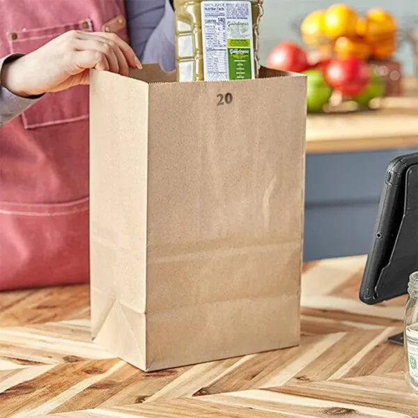 Heavy-Duty Natural Kraft Paper Bag - Image 3