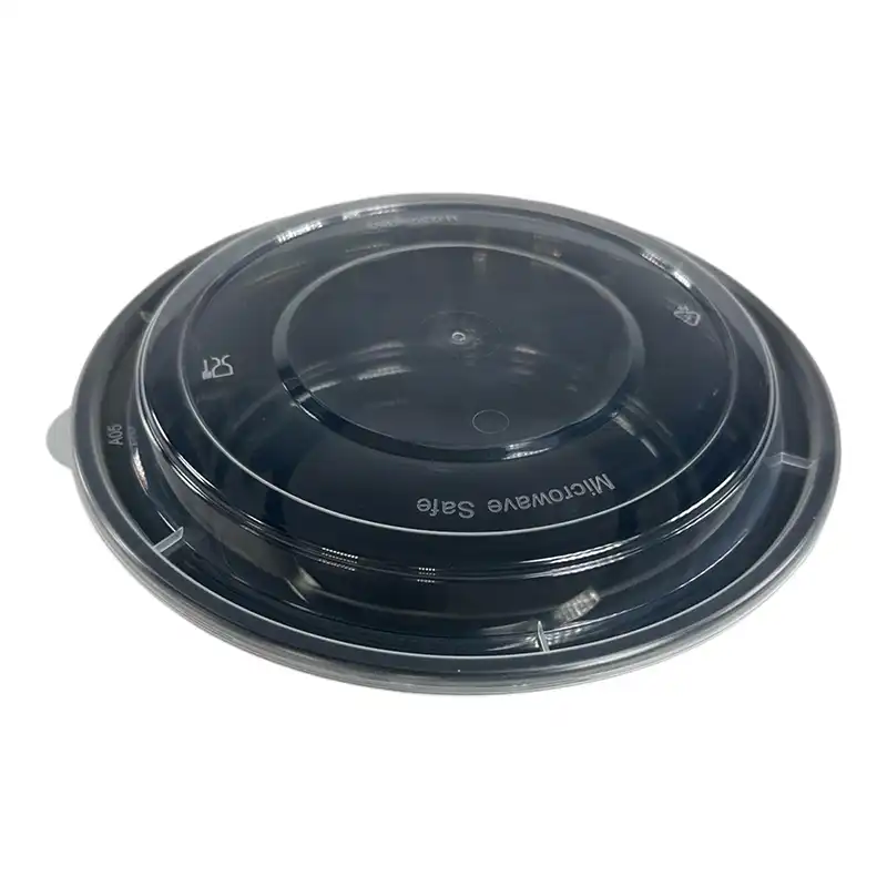 Black Round Microwavable Heavy Weight Container