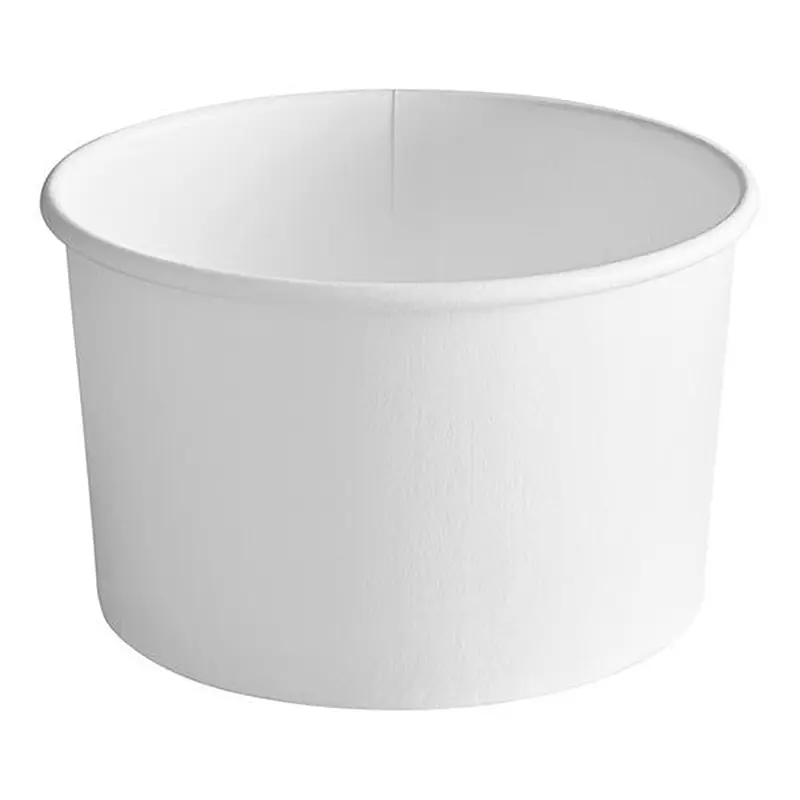 12 oz. White Paper Frozen Yogurt Soup Food Cup – –1000/Case