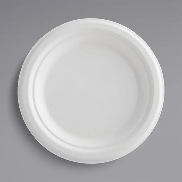 Eco Friendly No PFAS Added Bamboo Bagasse Blend 7” Plate – 1000/Case - Image 3