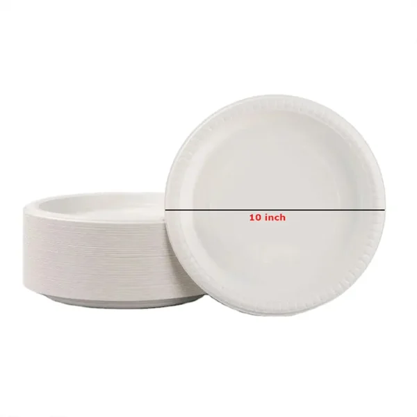 Eco Friendly No PFAS Added Bamboo Bagasse Blend 10” Plate – 400/Case - Image 3
