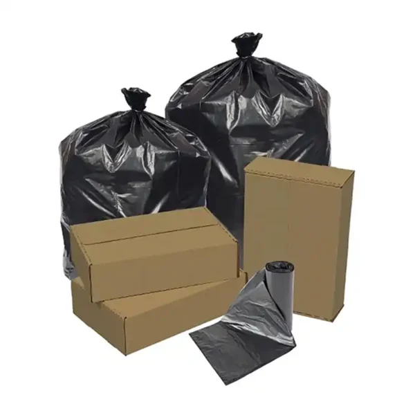 Medco-33 Gallon 1.6 Mil 33'' x 39'' Low Density Medium-Duty Can Liner Trash Bag-50/Case - Image 2