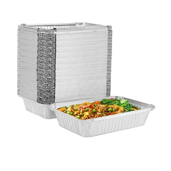2.25 lb. Oblong Foil Take-Out Container – 500/Case - Image 4