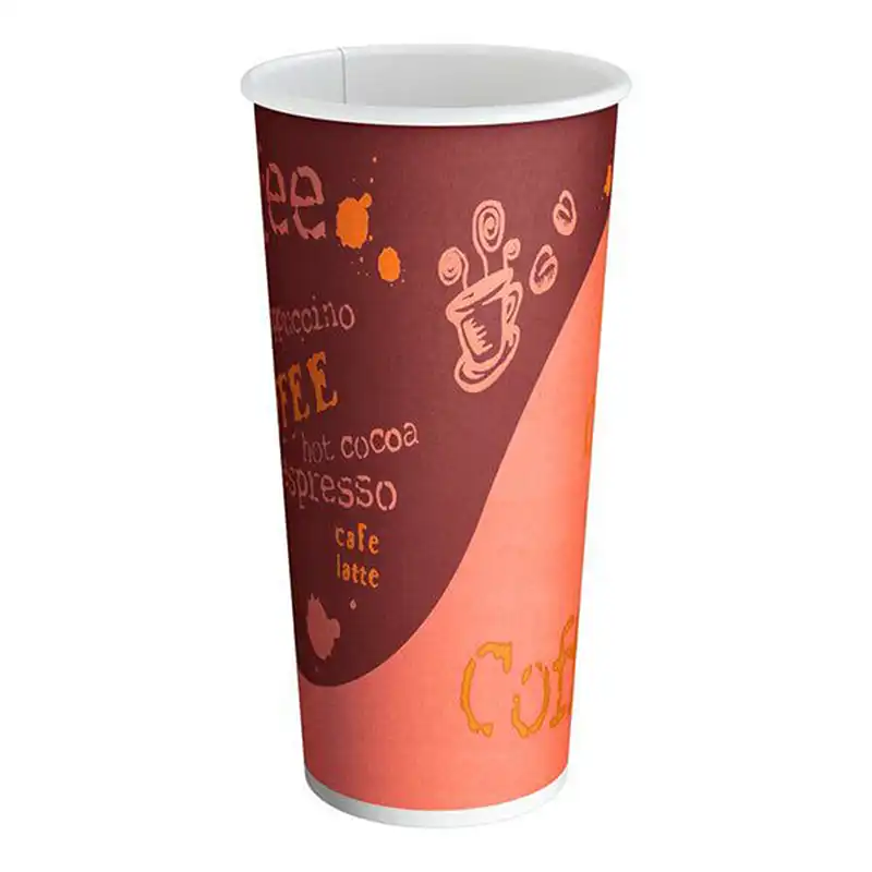 20 oz. Coffee Print Poly Paper Hot Cup – 1000/Case