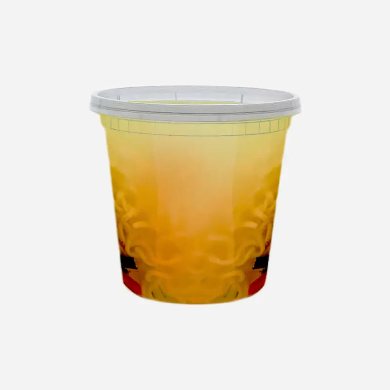 Heavy Duty 24 oz. Microwavable Translucent Plastic Deli Container and Lid Combo Pack – 240/Case - Image 4