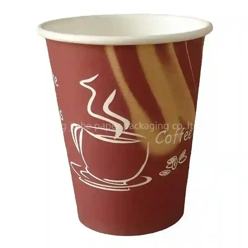 10 oz. Coffee Print Poly Paper Hot Cup – 1000/Case