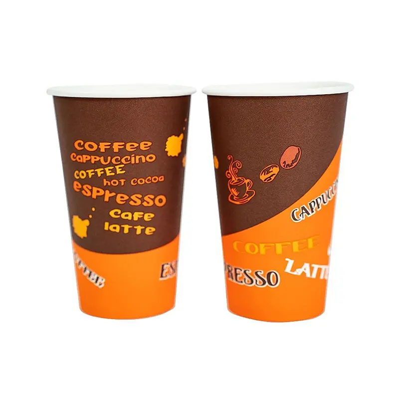 16 oz. Coffee Print Poly Paper Hot Cup – 1000/Case