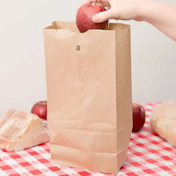 8 lb. Brown Paper Bag – 500/Bundle - Image 2