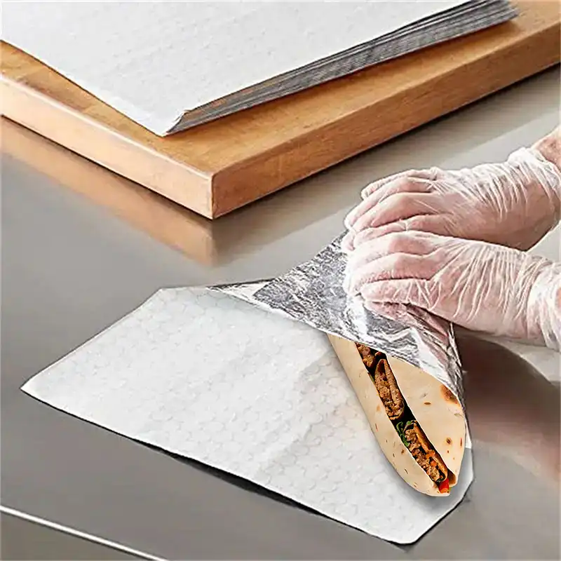 Wellchoice 14" x 16" Insulated Foil Sandwich Wrap Sheets - Image 5